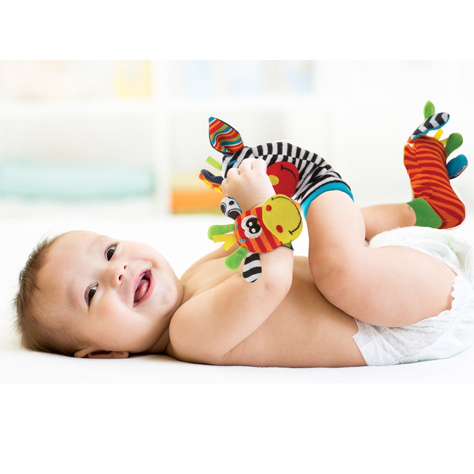 สายรัดข้อมือ-การ์ตูนสัตว์-ถุงเท้าเด็ก-ของเล่นเพื่อการศึกษา-0-12-เดือน-ทารก-กระดิ่งมือ-เด็ก-เขย่าแล้วมีเสียง-ตุ๊กตา-ถุงเท้า-หาเท้า-ถุงเท้า-ของเล่นเสริมพัฒนาการ