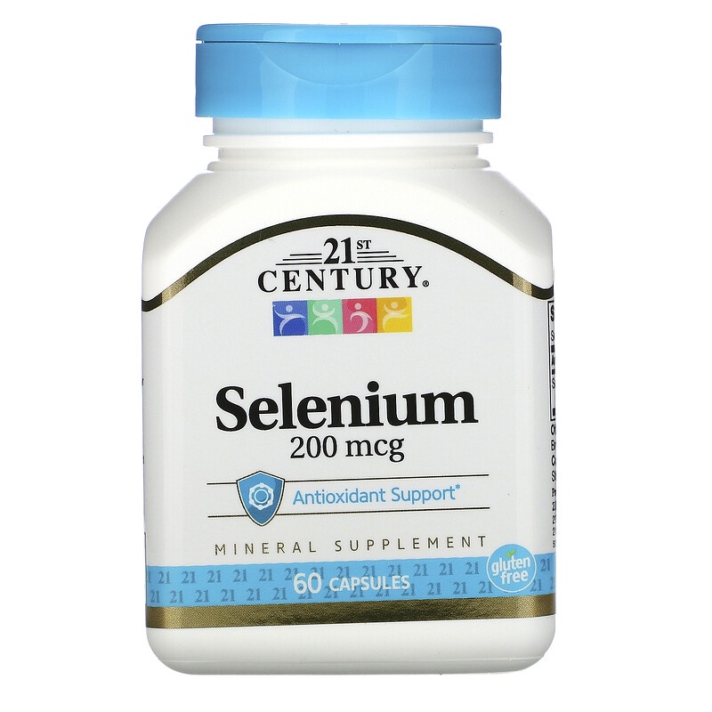 21st-century-selenium-200-mcg-60-capsules-ซีลีเนียม-บำรุงหัวใจ-สมอง-เสริมภูมิ-ชะลอความชรา