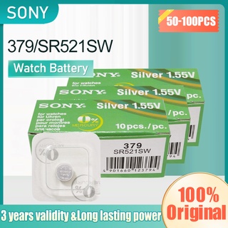 SONY 379 SR521SW AG0 D379 SR63 V379 SR63 LR69 521 1.55V Silver Oxide Battery For Watch Toys Single grain packing Button