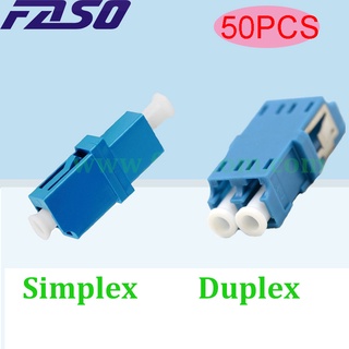 FASO 50Pcs LC UPC Fiber Optic Adapter Simplex/Duplex Single Mode Fiber Coupler