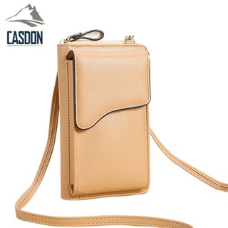CASDON-กระเป๋าสะพายข้าง กระเป๋าสะพาย กระเป๋าสตางค์ แฟชั่น สไตล์เกาหลี  ใส่โทรศัพท์ได้ LN-7119