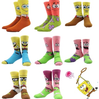 ถุงเท้าชายหญิง ลายการ์ตูนนินจาเต่า SpongeBob
