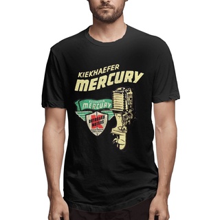 เสื้อท็อปส์ พิมพ์ลาย Mercury สไตล์วินเทจ สําหรับผู้ชาย สีดํา