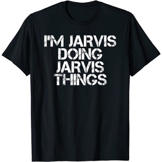 เสื้อยืดผ้าฝ้ายพรีเมี่ยม I& 39; M JARVIS DOING JARVIS THINGS เสื้อยืดลําลอง ผ้าฝ้าย แขนสั้น คอกลม พิมพ์ลายชื่อ สไตล์ฮิปฮ