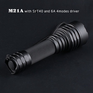 ไฟฉาย Convoy M21A พร้อม SFT40 LED ar-coated สําหรับตั้งแคมป์ เดินป่า