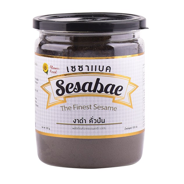 เซซาแบค-งาดำคั่วป่น-100-กรัม-sesabac-roasted-black-sesame-powder
