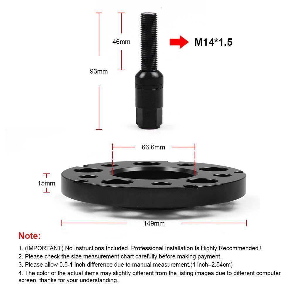 สเปเซอร์ล้อรถยนต์-m14x1-5-15-มม-5x112-มม-66-6-มม-สําหรับ-audi-q5-a4-a6-q8-mercedes-benz-c220-c230