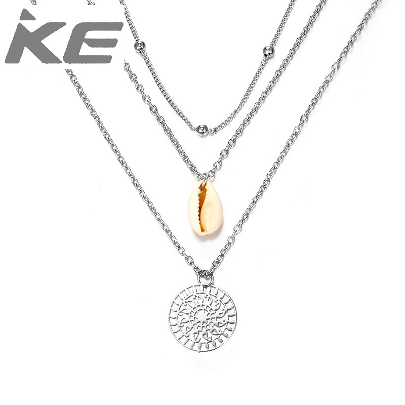 jewelry-shell-hollow-disc-ball-combination-multinecklace-for-girls-for-women-low-price