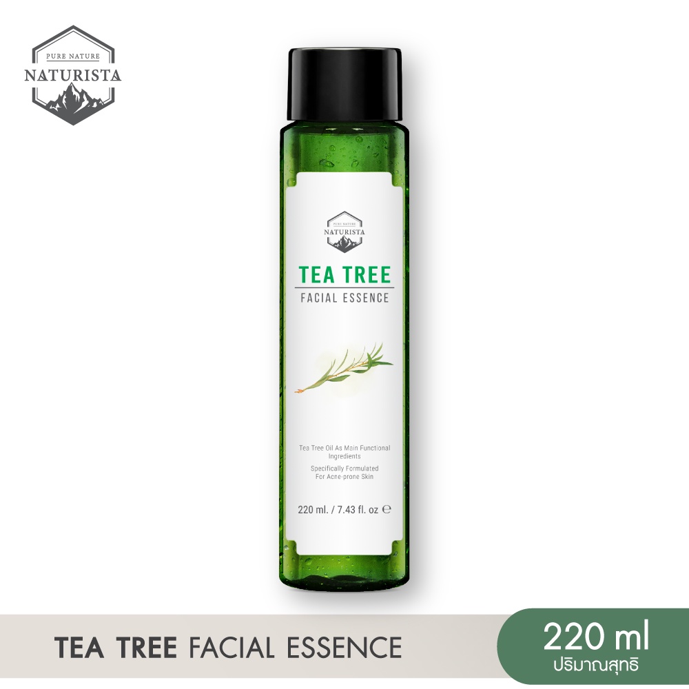 รูปภาพสินค้าแรกของNaturista น้ำตบเอสเซนส์โลชั่นทีทรี ช่วยลดสิว ผิวใส กระชับรูขุมขน Tea Tree Facial Essence 220ml
