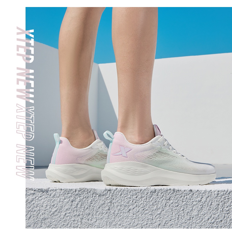 รูปภาพเพิ่มเติมเกี่ยวกับ Xtep ShuYue 1.0 รองเท้าวิ่งแฟชั่น น้ําหนักเบา ระบายอากาศ ทนทาน กันลื่น สําหรับผู้หญิง