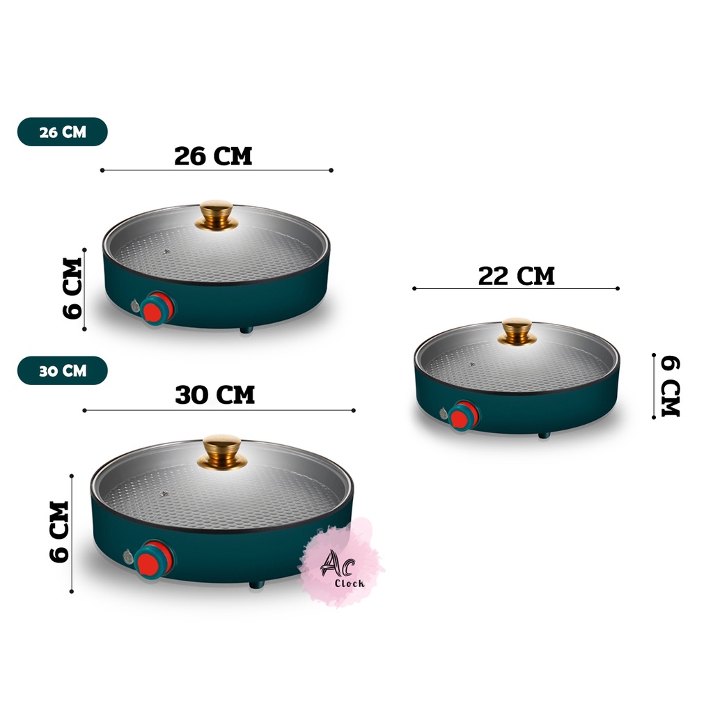 กระทะไฟฟ้าเอนกประสงค์-กระทะไฟฟ้า-กระทะพร้อมฝาปิด-22-26-30ซม
