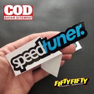 สติกเกอร์ พิมพ์ลาย SPEEDTUNER กันน้ํามันวาว สําหรับติดตกแต่งหมวกกันน็อค รถจักรยานยนต์ รถยนต์