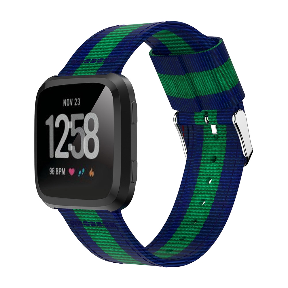 new-fitbit-versa-2-ไนล่อนสายนาฬิกาสร้อยข้อมือผ้าไนล่อนเปลี่ยนเข็มขัดแลกเปลี่ยน