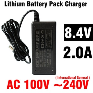 1pcs DC Head 8.4V 2A Car Computer Laptop Motorcycle AC 100-240V 3.5 mm Charger Adapter for Rechargeable Battery Pack