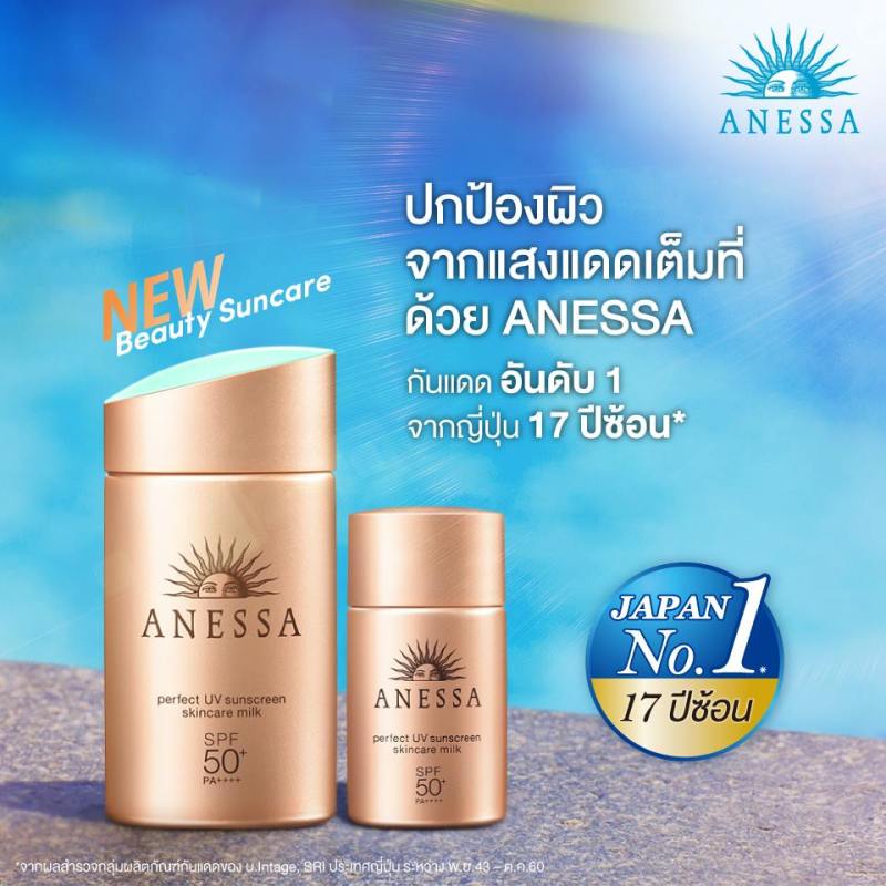 แท้-พร้อมส่ง-ครีมกันแดด-anessa-ทาหน้า-perfect-uv-sunscreen-skincare-milk-spf50-60-mlฑ์ดูแลผิวหน้า-กันแดด