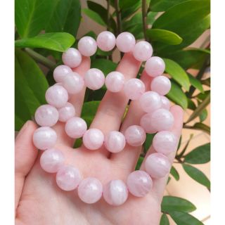 A111 พร้อมส่ง โรสควอตซ์มาดาร์กัสการ์ Madagascar Rose Quartz หินธรรมชาติ ไม่ทาสี