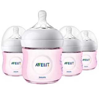 ขวดนม Avent รุ่น Natural 4oz /125 ml (USA Import) Pink