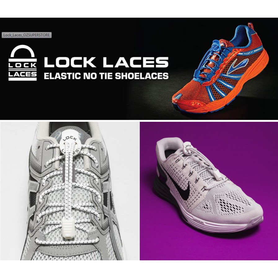 ภาพสินค้าLOCKLACES USA เชือกรองเท้าไม่ต้องผูก 13 สี  ป้องกันการสะดุด เชือกรองเท้าวิ่ง-กีฬา ล็อคแน่นไม่หลุด ไม่ต้องมัดเชือก 1 คู่ จากร้าน sportmall_thailand บน Shopee ภาพที่ 6