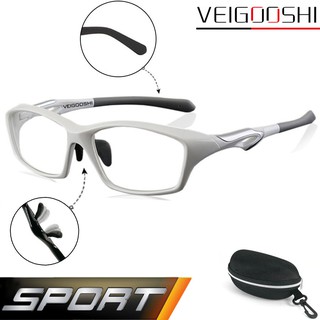 SPORT แว่นตา ทรงสปอร์ต รุ่น VEIGOOSHI TR 8021 C-3-9 สีขาว วัสดุ TR-90 เบาและยืดหยุ่นได้