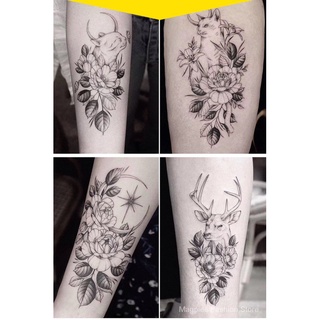 ภาพขนาดย่อของภาพหน้าปกสินค้าสติ๊กเกอร์รอยสักแขนดอกไม้ 9x16cm สติ๊กเกอร์รอยสักดอกไม้กันน้ำ Tattoo Sticker จากร้าน magpies.th บน Shopee