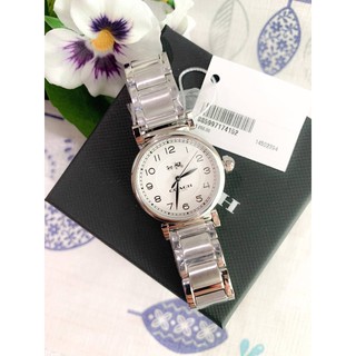 (ผ่อน0%) นาฬิกา 🌟Coach🌟Womens Madison Watch Quartz 🌟ขนาด 32 mm 🌟กล่องแบรนด์  สีเงิน 14502394