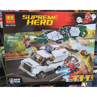 firstbuy_ตัวต่อเลโก้ Bela no.10746 Supreme Hero (SPIDER) จำนวน 399 ชิ้น New Style!!