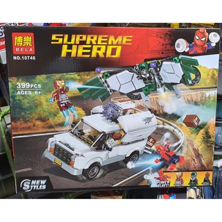 firstbuy_ตัวต่อเลโก้ Bela no.10746 Supreme Hero (SPIDER) จำนวน 399 ชิ้น New Style!!