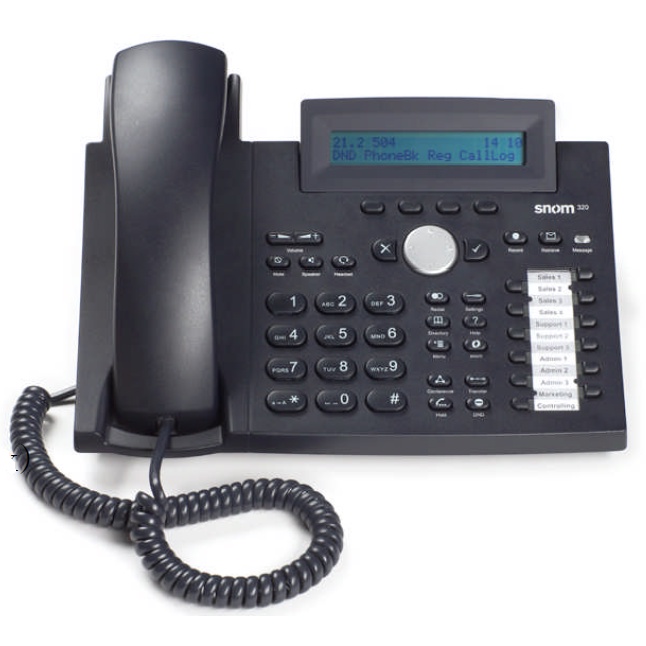 snom320-germany-operator-ip-phone-โทรศัพท์ไอพี-สำหรับโอเปอร์เรเตอร์-12-ปุ่มโอนสายด่วนพร้อมไฟสถานะ-แข็งแรง-ทนทาน