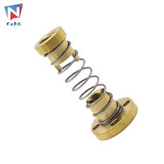 ExhG❤❤❤High quality 8mm Threaded Rod Lead Screw Trapezoidal CNC T8 Anti Backlash Spring Loaded Elimination Space Nut 3D