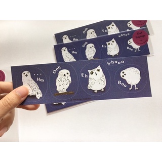 Sticker — Owl sayings สติ๊กเกอร์นกฮูก | a cat in my tummy