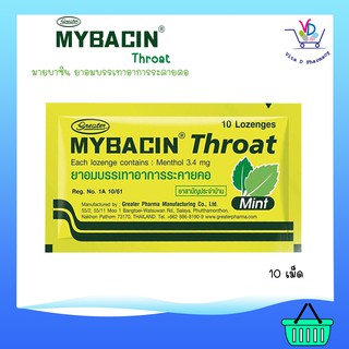ภาพหน้าปกสินค้าMYSEPTIC MyBacin Throat Mint เป็นยาสามัญประจำบ้าน 10เม็ด/ซอง [5ซอง] ซึ่งคุณอาจชอบสินค้านี้