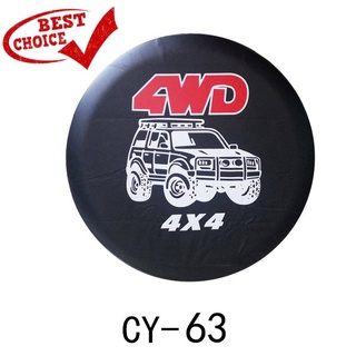 【8.24】15" Universal 4Wd 4X4 กระเป๋าหนัง Pvc สีดําสําหรับใส่ล้อยางรถยนต์