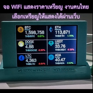 [รุ่นใหม่] งานคนไทย จอแสดงราคาบิตคอยน์ ทองคำ คริปโตผ่าน WiFi + แสดงอุณหภูมิ CPU การ์ดจอ และอื่นๆ ในเครื่องคอม PC ต่อ USB