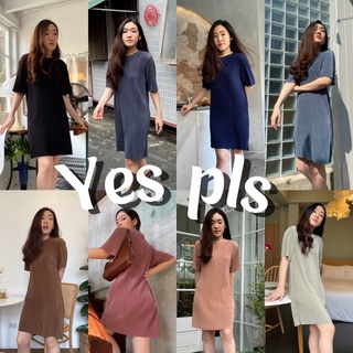 เช็ครีวิวสินค้า93FAVORS| "YES PLS DRESS" ชุดเดรสพลีท เดรสทำงาน เดรสพลีทแฟชั่น