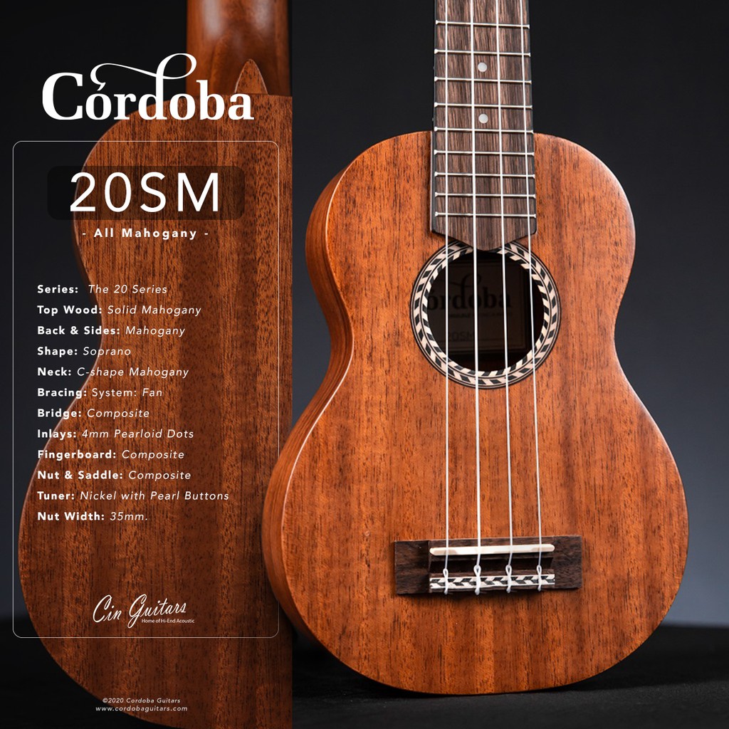 cordoba-ukulele-20sm-อูคูเลเล่ทรง-soprano-สเปค-top-solid-all-mahogany