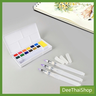 Deethai ปากกาหัวพู่กัน สำหรับวาดภาพสีน้ำ ปากกาหัวพู่กัน มี 3 Size ให้เลือก  Fountain Pen