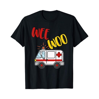 เสื้อยืด พิมพ์ลาย Wee Woo Ambulance Amr Funny Ems Emt Paramedic สไตล์คลาสสิก ไม่ซ้ําใคร สําหรับผู้ชาย EKkhpg56ODgdop98S-