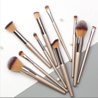 แปรงแต่งหน้า H02 brush set เซต10ชิ้น แปรงปัดแก้ม แปรงไฮไลท์ แปลงแต่งหน้า Make up brush fancy(สีแปรงคลาสสิคมากๆ)