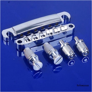 Folღ อุปกรณ์เสริมสะพานกีตาร์ Tune-O-Matic Tailpiece Tail สําหรับ Les Paul Lp