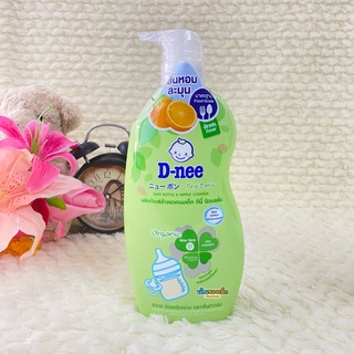 D-nee ผลิตภัณฑ์ล้างขวดนมเด็ก Baby Bottle &amp; Nipple Cleanser Organic หัวปั๊ม ปริมาณ 620 มล.
