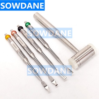 Dental Ochsenbein Chisel Tooth Bone knife Bone Mallet Tools Set Dental Implant Scraper Oral Surgery Surgical Tool