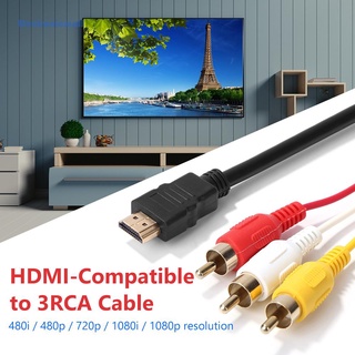 ภาพหน้าปกสินค้าElectronicmall01* สายอะแดปเตอร์ HDMI ตัวผู้ เป็น 3RCA AV ตัวผู้ สําหรับ RCA ที่เกี่ยวข้อง