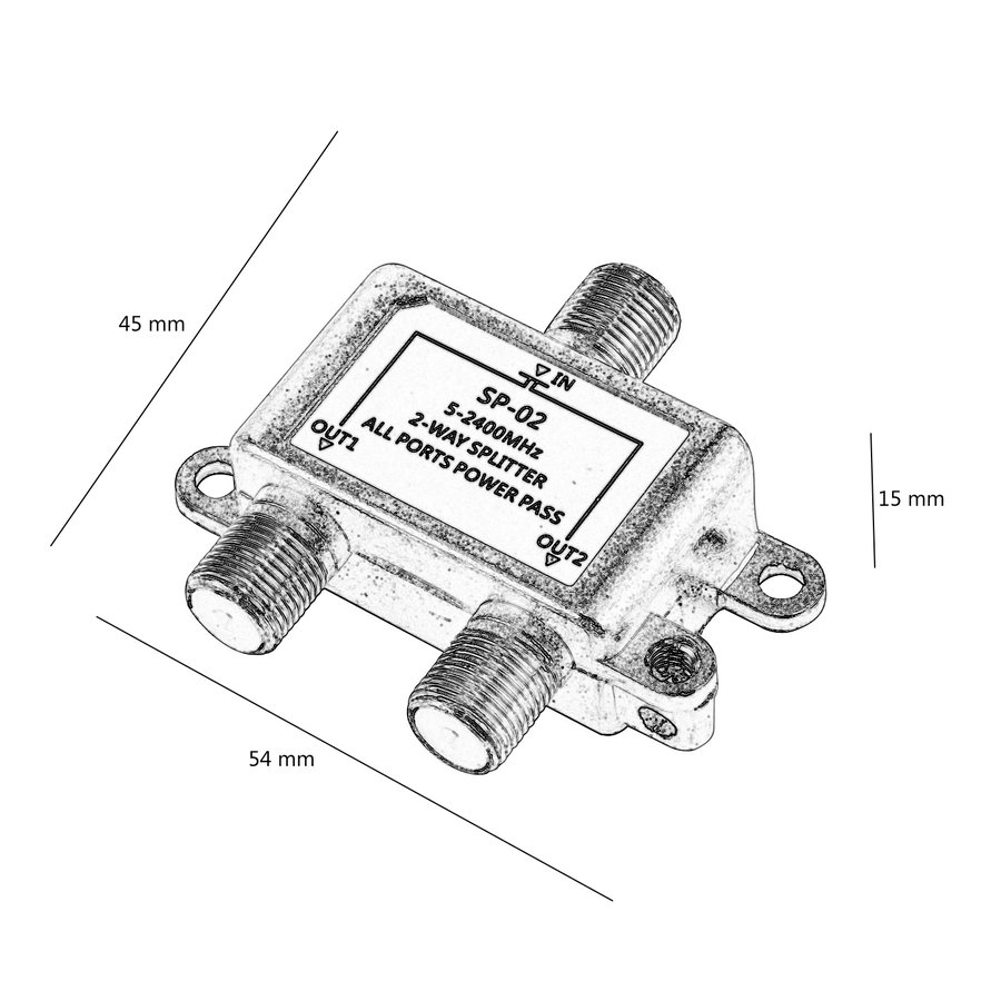 ถูกสุด-jasen-เพาเวอร์-splitter-ดาวเทียม-two-power-splitter-2-ทาง-splitter