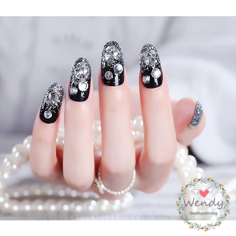 24pcs-3d-bling-nail-art-jewelry-glitter-rhinestone-decor-nail-tips-black-fake-nails