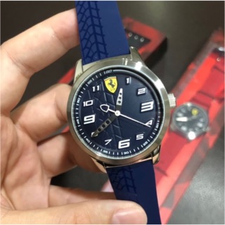 นาฬิกา Ferrari Boys Pitlane Stainless Steel Quartz Watch with Silicone Strap, Blue 0840020 สายซิลิโคน สีน้ำเงิน