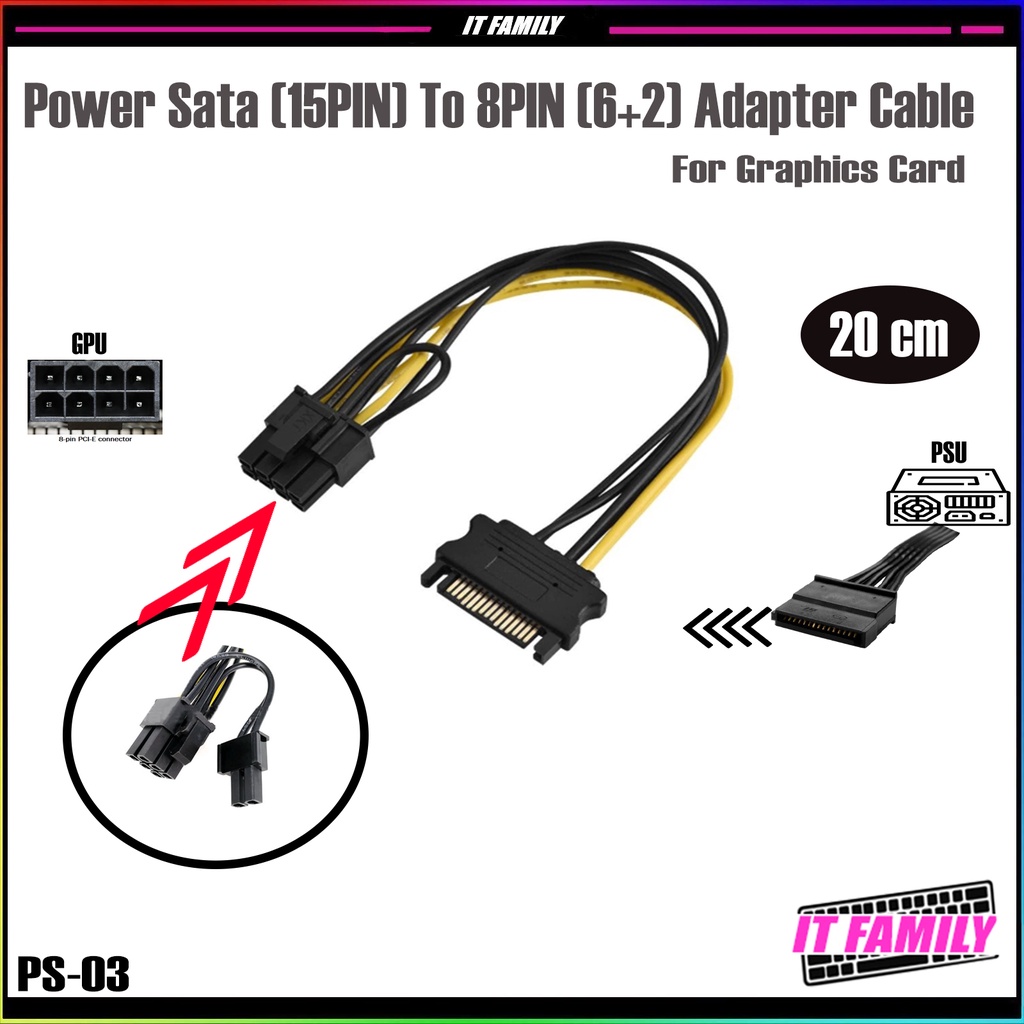 Sata to 8 pin pcie best sale
