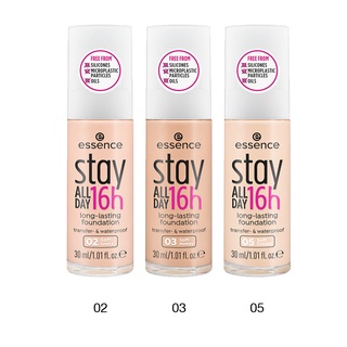 essence เอสเซนส์  foundation stay ALL DAY 16h long-lasting รองพื้น เครื่องสำอาง