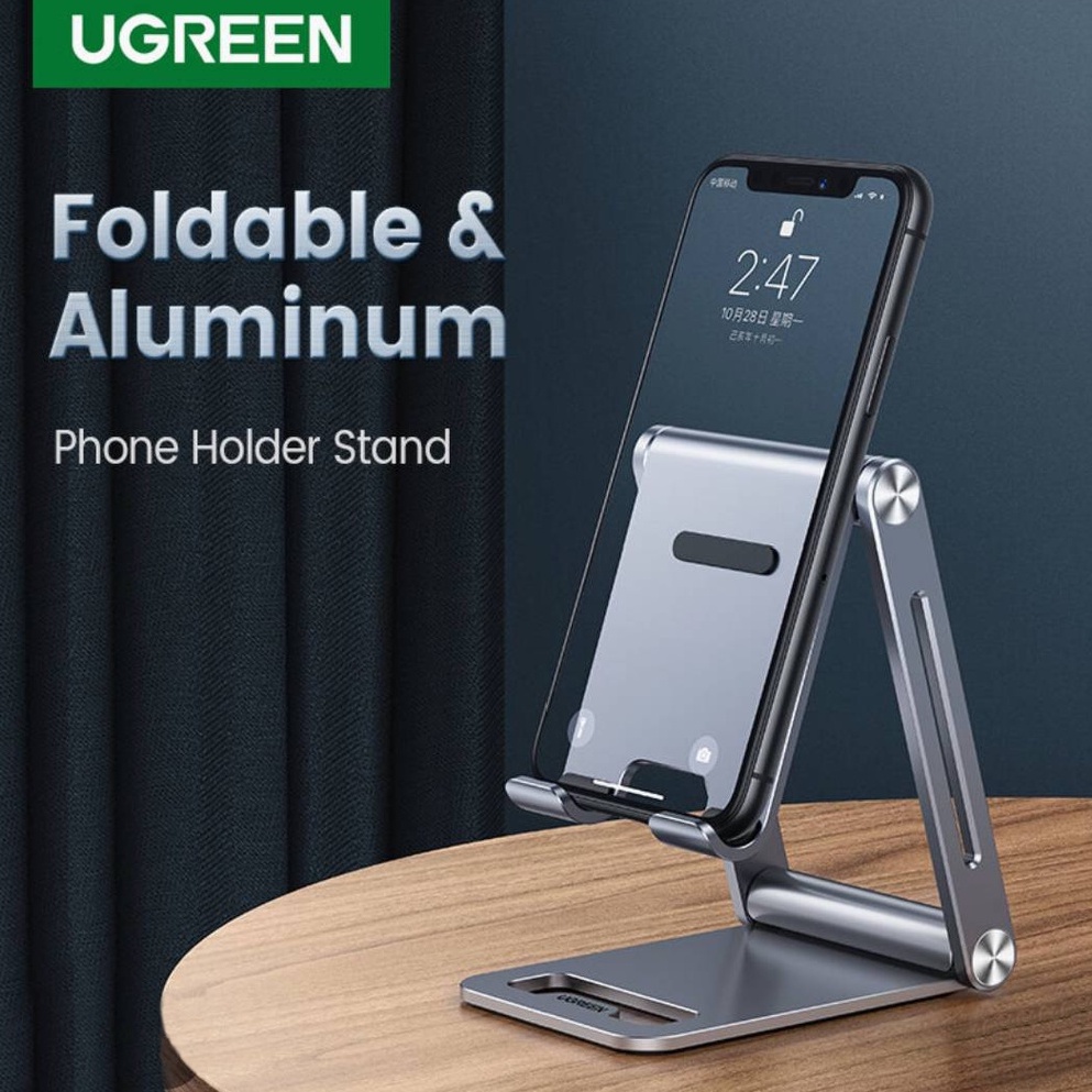 ugreen-รุ่น-80708-foldable-amp-portable-ขาตั้งโทรศัพท์มือถือ-วัสดุอลูมิเนียม-ปรับได้สำหรับวางโทรศัพท์มือถือทุกรุ่น