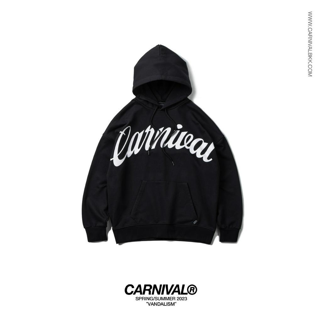 ของแท้-เสื้อฮู้ดดี้-carnival-ss23-bubble-logo-calligraphy-hoodie-ของใหม่-พร้อมส่ง
