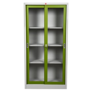 File cabinet HIGH CABINET STEEL SLIDING KSG-914-GG Office furniture Home & Furniture ตู้เอกสาร ตู้เหล็กสูงบานเลื่อนกระจก